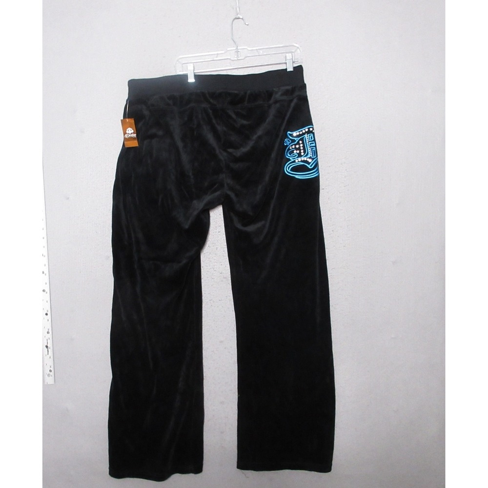 Dereon Velour Tracksuit 2X Black Y2K Beyonce Studded Bling Streetwear NWT - Picture 7 of 12